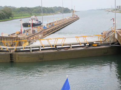 Last gate into the Atlantic, Panama Canal Transit, Panama 2014
