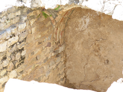 Cellar roof, showing tile pipe arches, Bulla Regia, Tunisia 2014