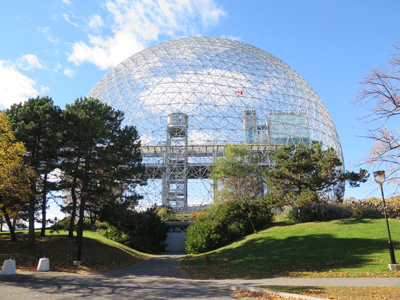 Biosphere A purely decorative Buckminster Fuller dome, Montreal, Canada, Fall 2015