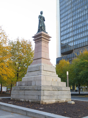 Victoria statue, Montreal, Canada, Fall 2015