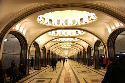 Mayakovskaya Metro, Moscow Metro, Russia 2016