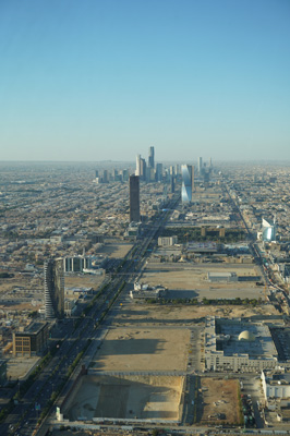 View from Kingdom Tower (looking North), Riyadh, Saudi Arabia 2019