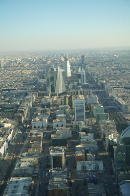 View from Kingdom Tower (looking South), Riyadh, Saudi Arabia 2019