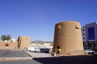 Towers from (demolished) Barzan castle, Ha'il, Saudi Arabia 2019
