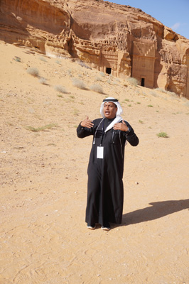 Jabal Al Ahmar: Our esteemed guide, Madain Saleh: Jabal Al Ahmar, Saudi Arabia 2019