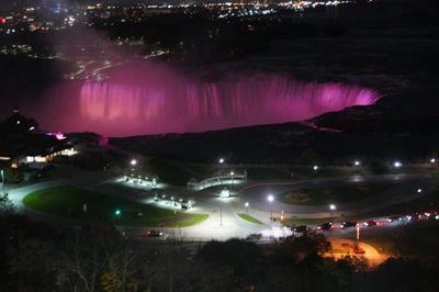 Nighttime view, Around Niagara, Toronto - Chicago 2019