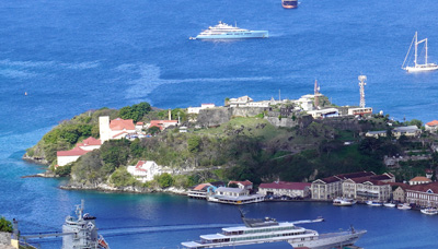 Fort St George, from Fort Frederick, 2020 Caribbean