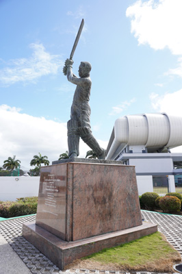 Sir Garfield Sobers statue, Bridgetown, 2020 Caribbean