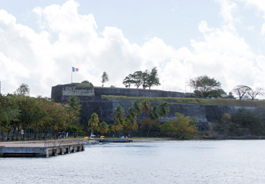 View to Fort St Louis, Fort de France, 2020 Caribbean