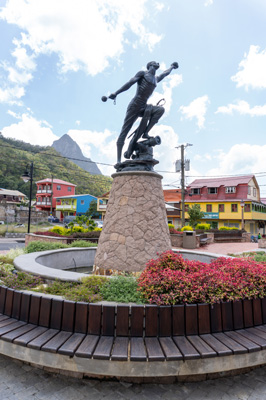 Soufriere Freedom Monument Commemorating slaves who defeated th, St Lucia: Trip to Soufriere, 2020 Caribbean