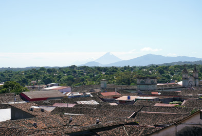 Volcano view from Iglesia La Merced, Nicaragua: Granada, Nicaragua, January 2020