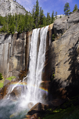 Vernal Fall, with rainbow!, Day One: Vernal Fall and Nevada Fall, California 2019