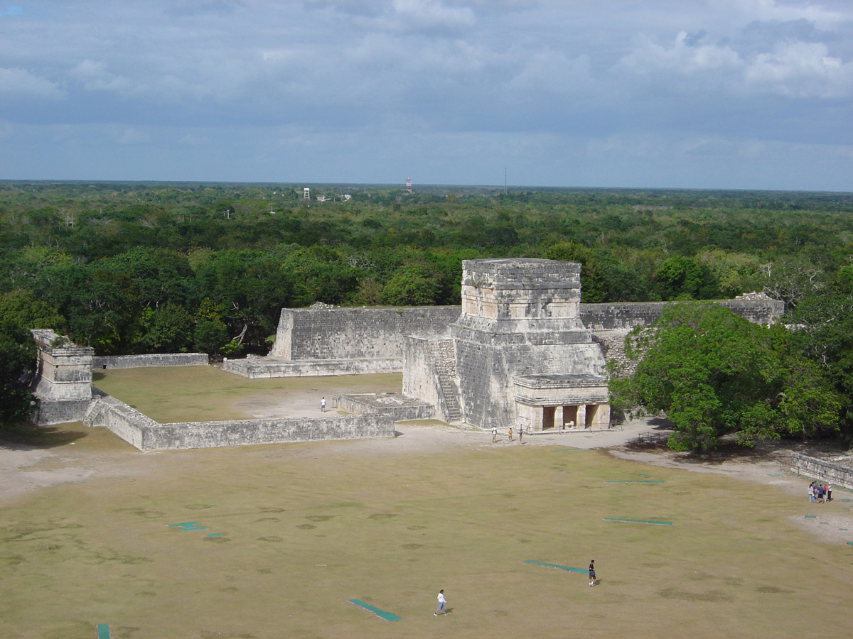 Chichen Itza, Ballcourt, from Castillo