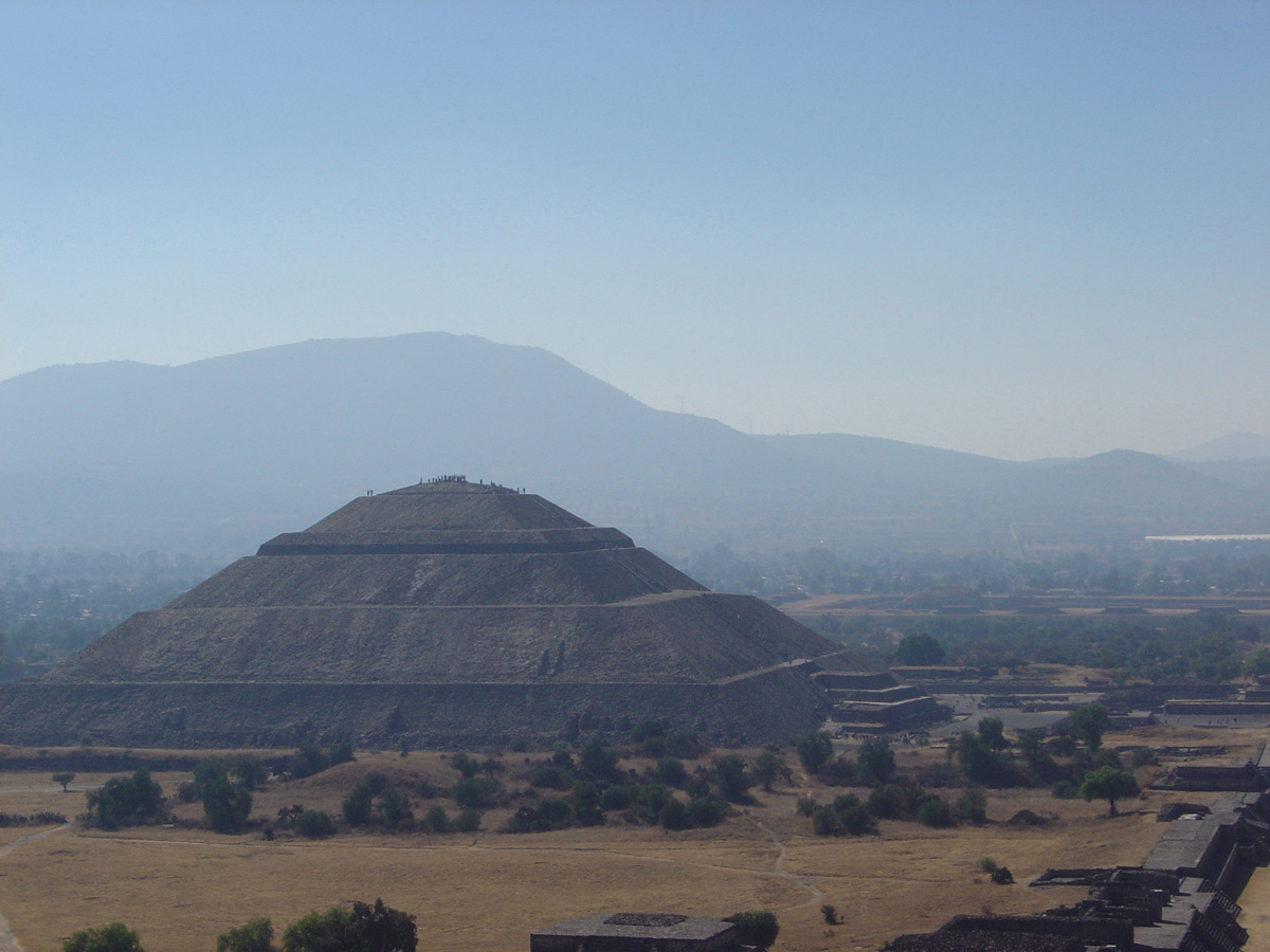 Teotihuacan, Pyramid of the Sun, from Pyramid of the Moon
