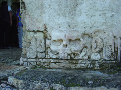 Detail from Temple XII., Palenque, Mexico 2004
