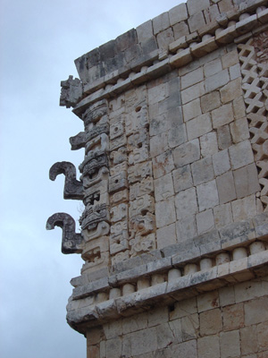 Nunnery, corner detail., Uxmal, Mexico 2004