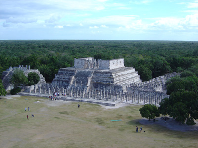 Group of 1000 columns, from Castillo, Chichen Itza, Mexico 2004
