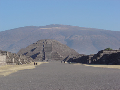 Pyramid of the Moon, from avenue of the dead., Teotihuacan, Mexico 2004