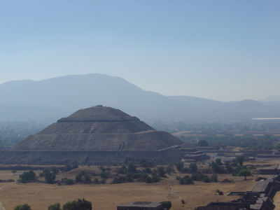 Pyramid of the Sun, from Pyramid of the Moon, Teotihuacan, Mexico 2004