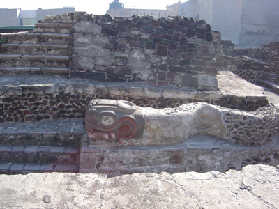 Serpent heads: Stage IVb, Templo Mayor, Mexico 2004