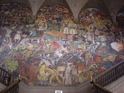 Palacio Nacional: Diego Rivera mural, Mexico City, Mexico 2004