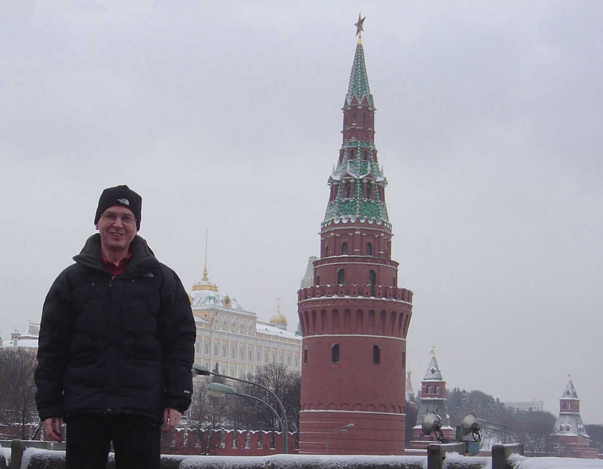 Moscow 2005, Kremlin tower + Scotsman