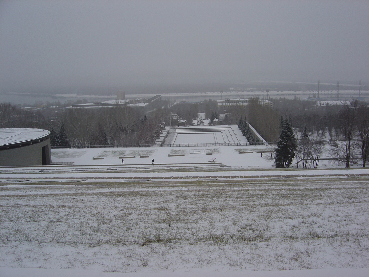 Volgograd 2005, View towards Volga from Mamaev Kurgan
