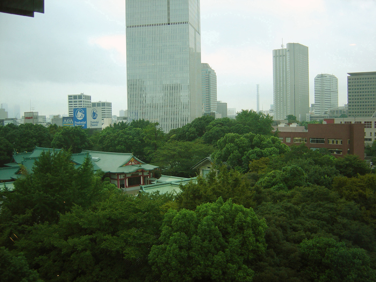 Tokyo 2005, Hie-jinja shrine (from hotel room)