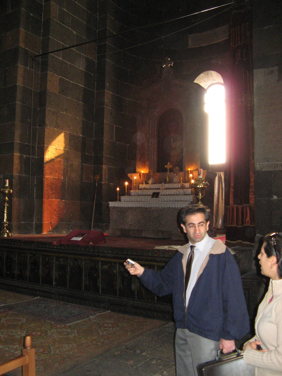 Armenia 2007, Armenia: Surp Hripsime Iranian tourist + Guide