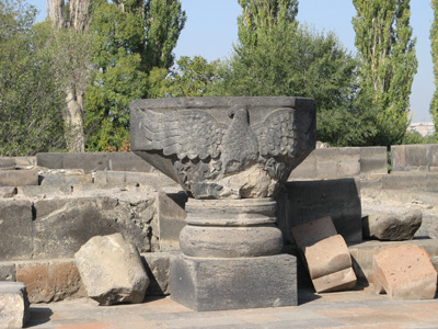 Armenia: Zvartnots Column Capital, Armenia 2007
