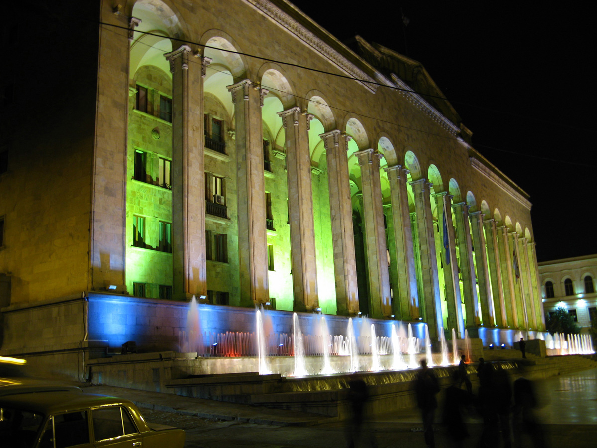 Georgia 2007, Tbilisi: Parliament at Night