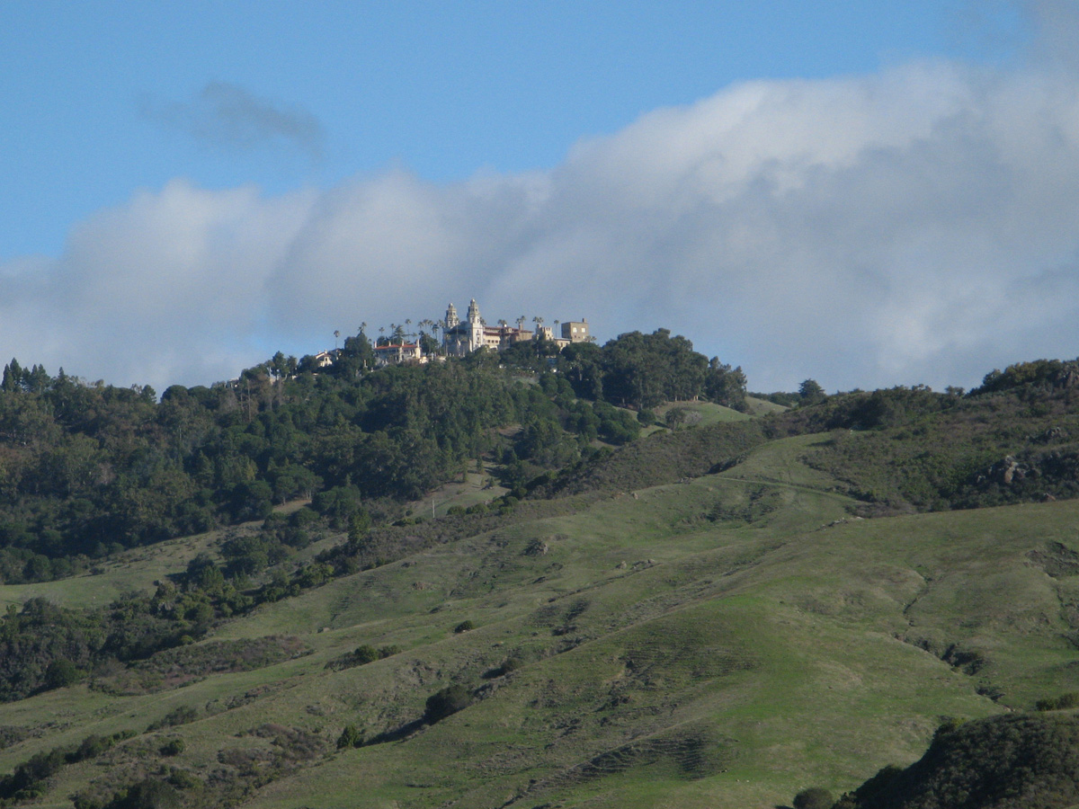 Hearst Castle, San Simeon, Hearst Castle, in the distance.