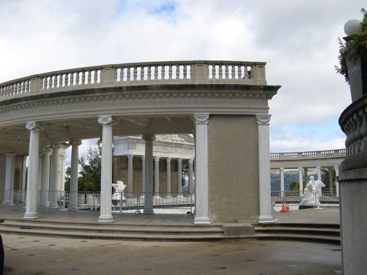 Hearst Castle, San Simeon, Peristyle around outdoor pool.