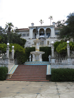 Side Entrance With a copy of Donatello's David., Hearst Castle, San Simeon, Heart Castle and Getty Museum, 2007