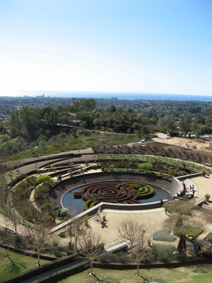 Getty Center Garden, Heart Castle and Getty Museum, 2007