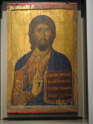 Icons of Sinai: Christ Pantocrator Early 13th Century, Sinai., Getty Center, Heart Castle and Getty Museum, 2007