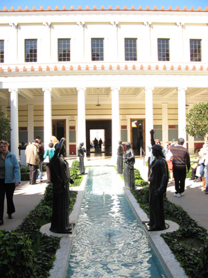 Inner Peristyle Looking out through the atrium., Getty Villa, Heart Castle and Getty Museum, 2007