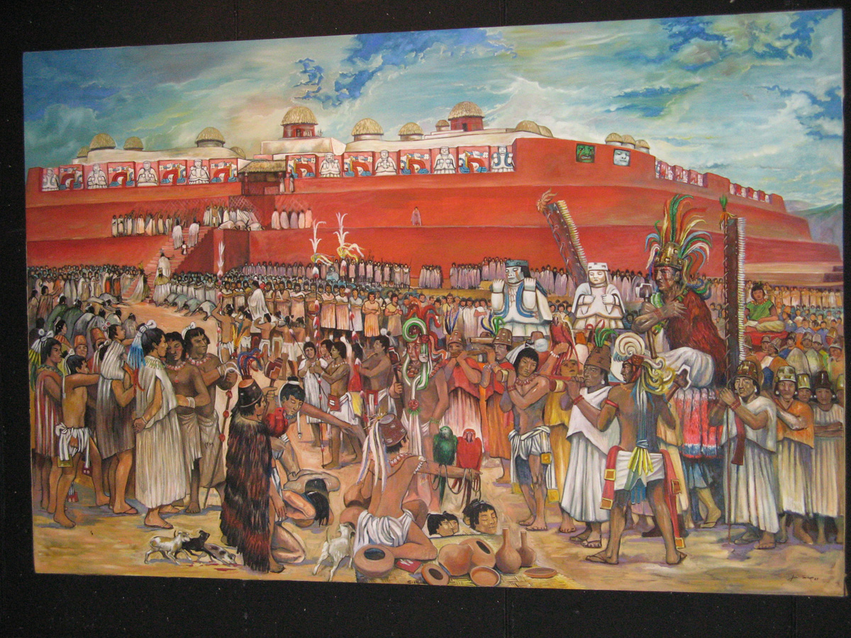 Lima, Modern Mural of Classical Scene Mueso de la Nacion