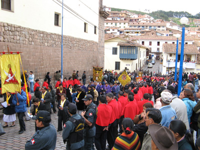 The Lord of The Earthquakes His supporters clubs., Cusco, Peru 2007