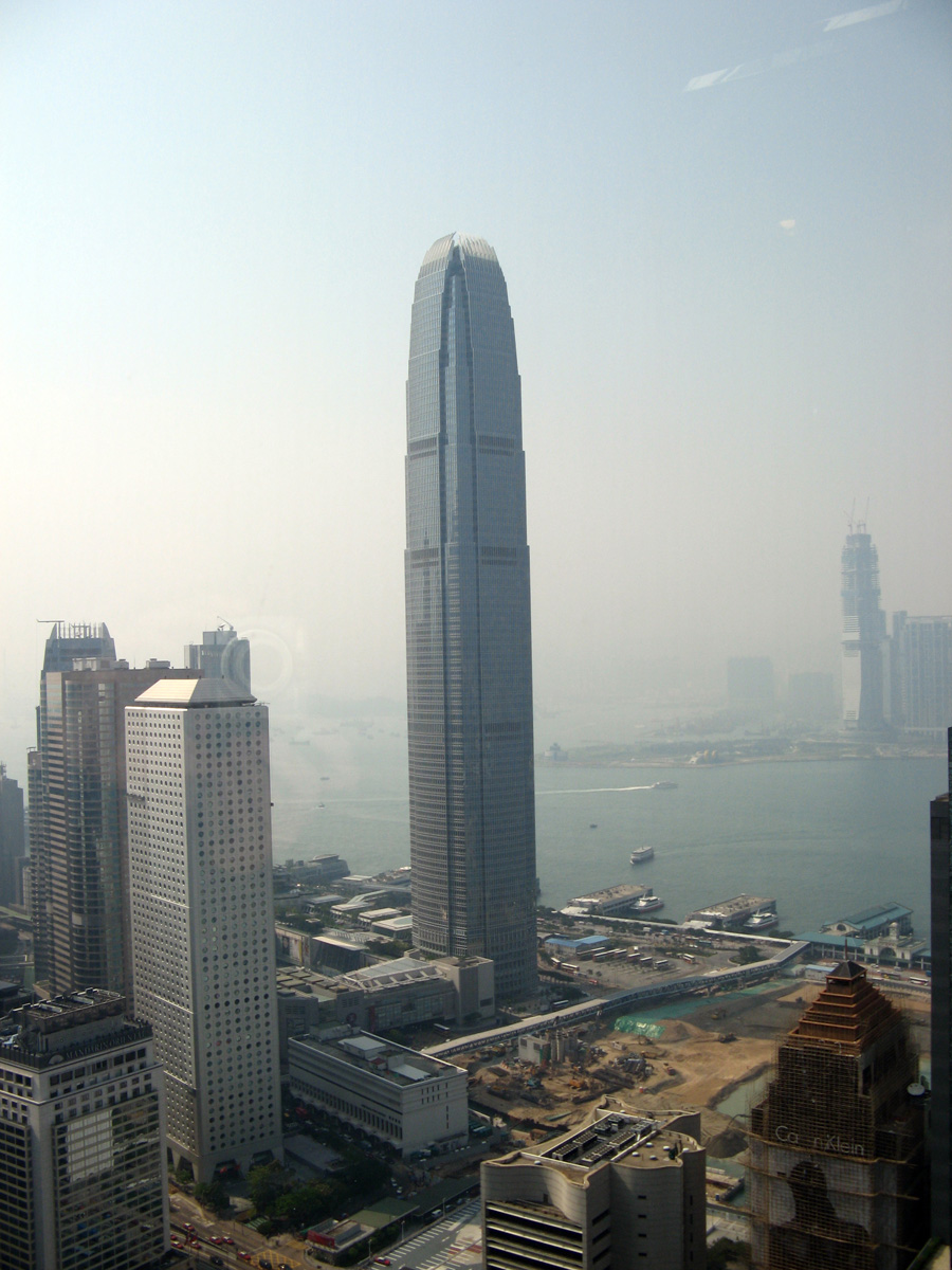 Hong Kong 2008, Two International Financial Center 90 Stories.  Photo from Bank of China 43rd floor.