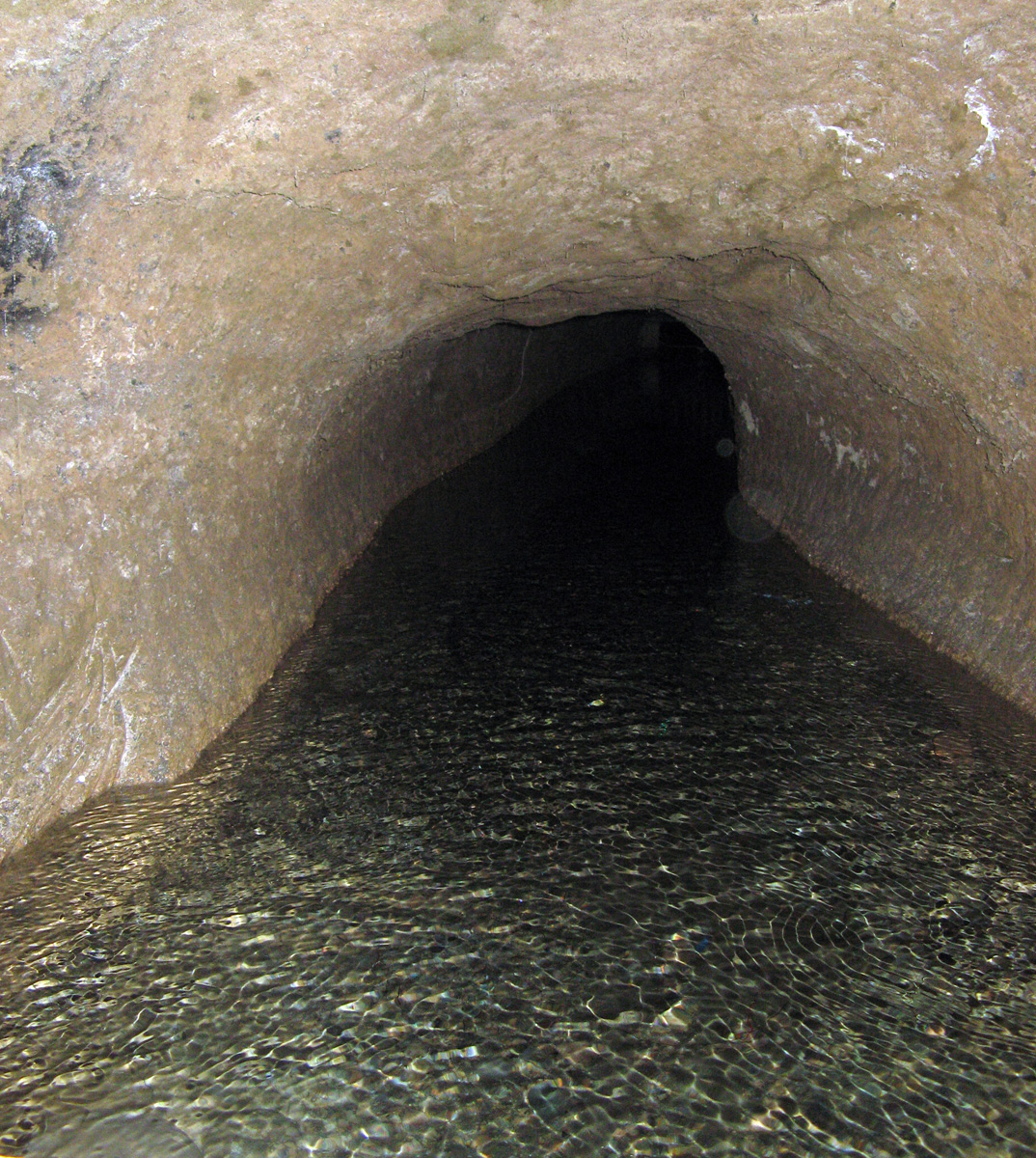 Around Turpan, Karez Museum Karez irrigation tunnel.