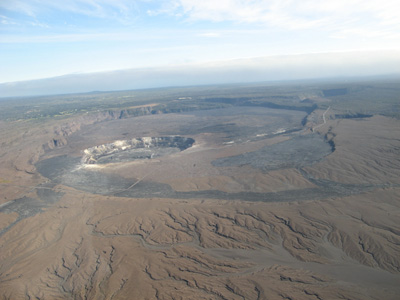 Kilauea caldera From helicopter, Hawaii 2008
