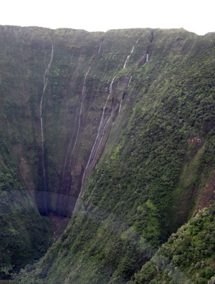 Big Island Waterfalls (From helicopter), Hawaii 2008
