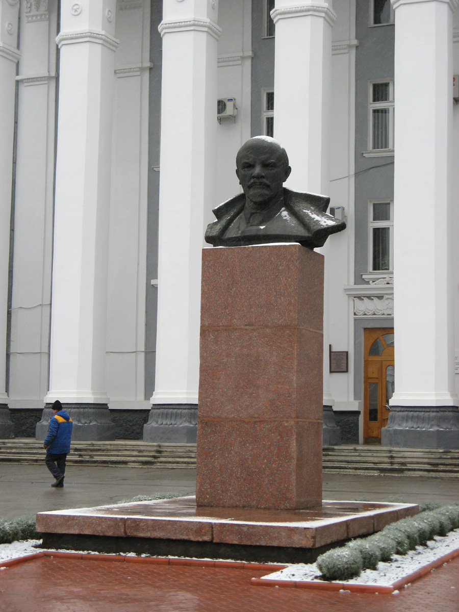 Tiraspol, Lenin Bust Outside the House of the Soviets