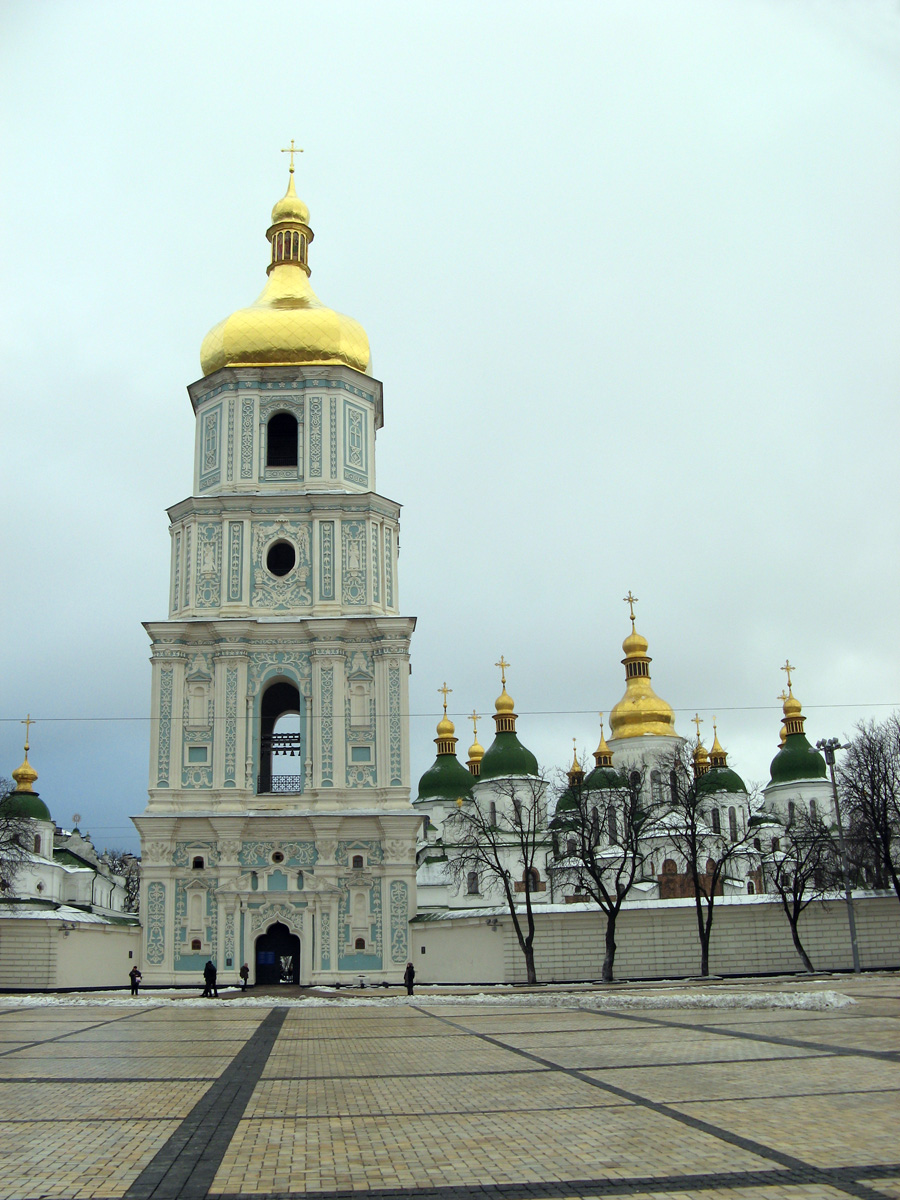 Kiev, St Sophias Belltower + Cathedral