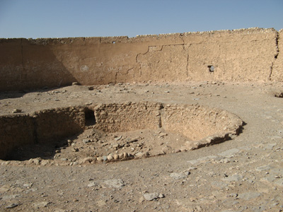 "Tower of Silence" Inenr pit for dissolving corpses., Yazd, Iran 2008