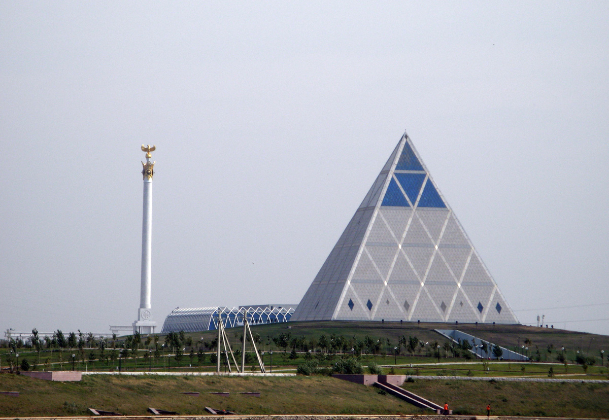 Astana, "Palace Of Peace and Concord" + Independence Column