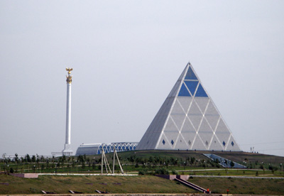 "Palace Of Peace and Concord" + Independence Column, Astana, Kazakhstan 2008