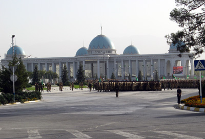 Prez Palace + Big Parade, Ashgabad, Turkmenistan 2008
