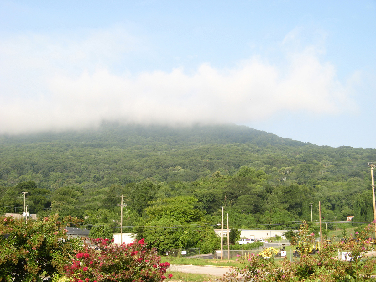 Chattanooga, Loookout Mountain, in the clouds.